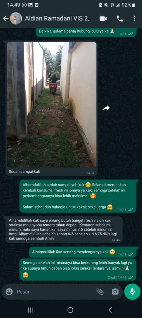 Testimoni dari kak Aldian